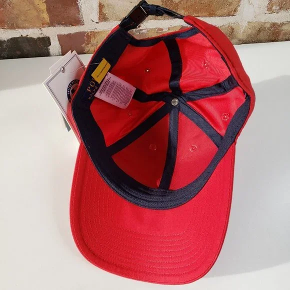 Polo Ralph Lauren Team USA Olympics Red Adjustable Cap Hat New - Picture 8 of 9